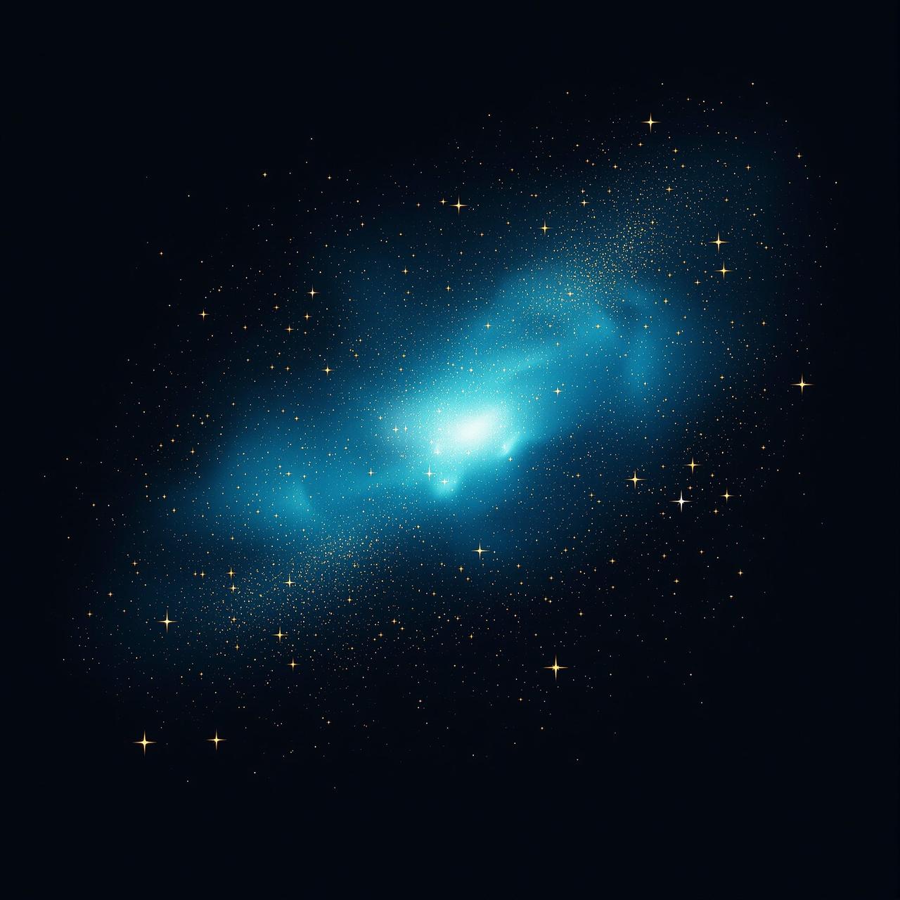 蜜色影院 - 星空中融入电影胶片元素的抽象艺术插图